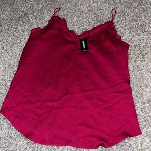 Express satin dressy tank
